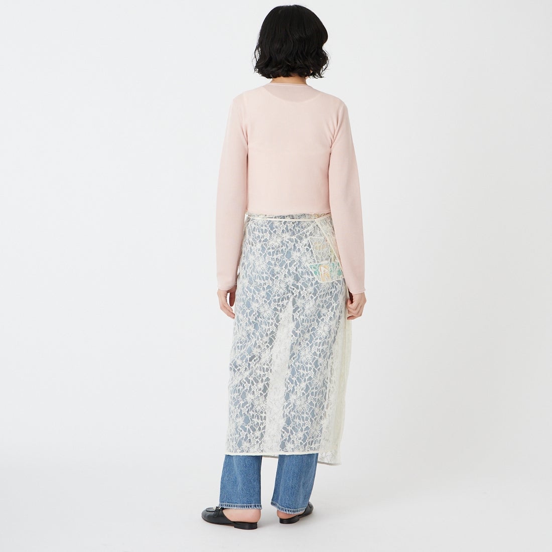 PICCADILLY [ピカデリー] CHLOE セミフレアデニム [PC261-251324] BLUE &&モデル身長：162cm 着用サイズ：24&&