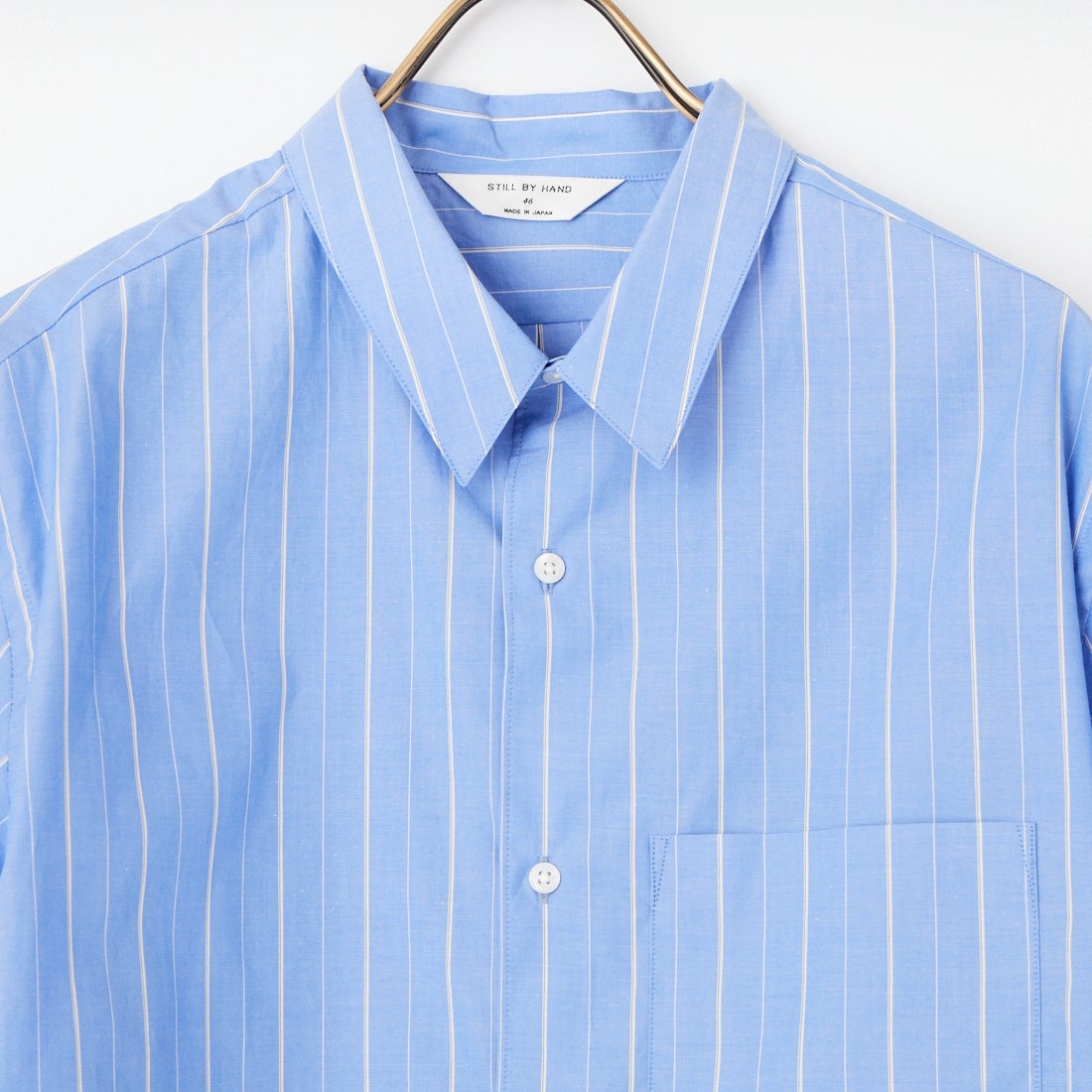 STILL BY HAND [スティルバイハンド] レギュラーカラーシャツ [SH00221] BLU STRIPE