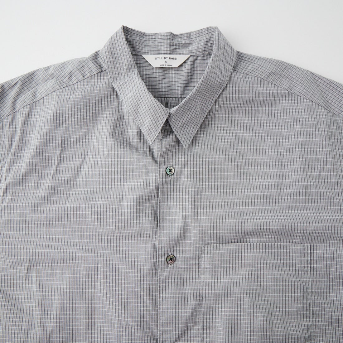 STILL BY HAND [スティルバイハンド] レギュラーカラーシャツ [SH00221] GREY CHECK
