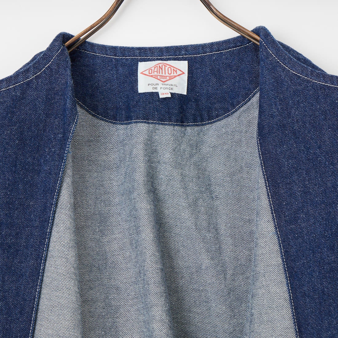 DANTON [ダントン] 11oz ショート丈ノーカラーデニムジャケット [DT-A0670KDM] INDIGO