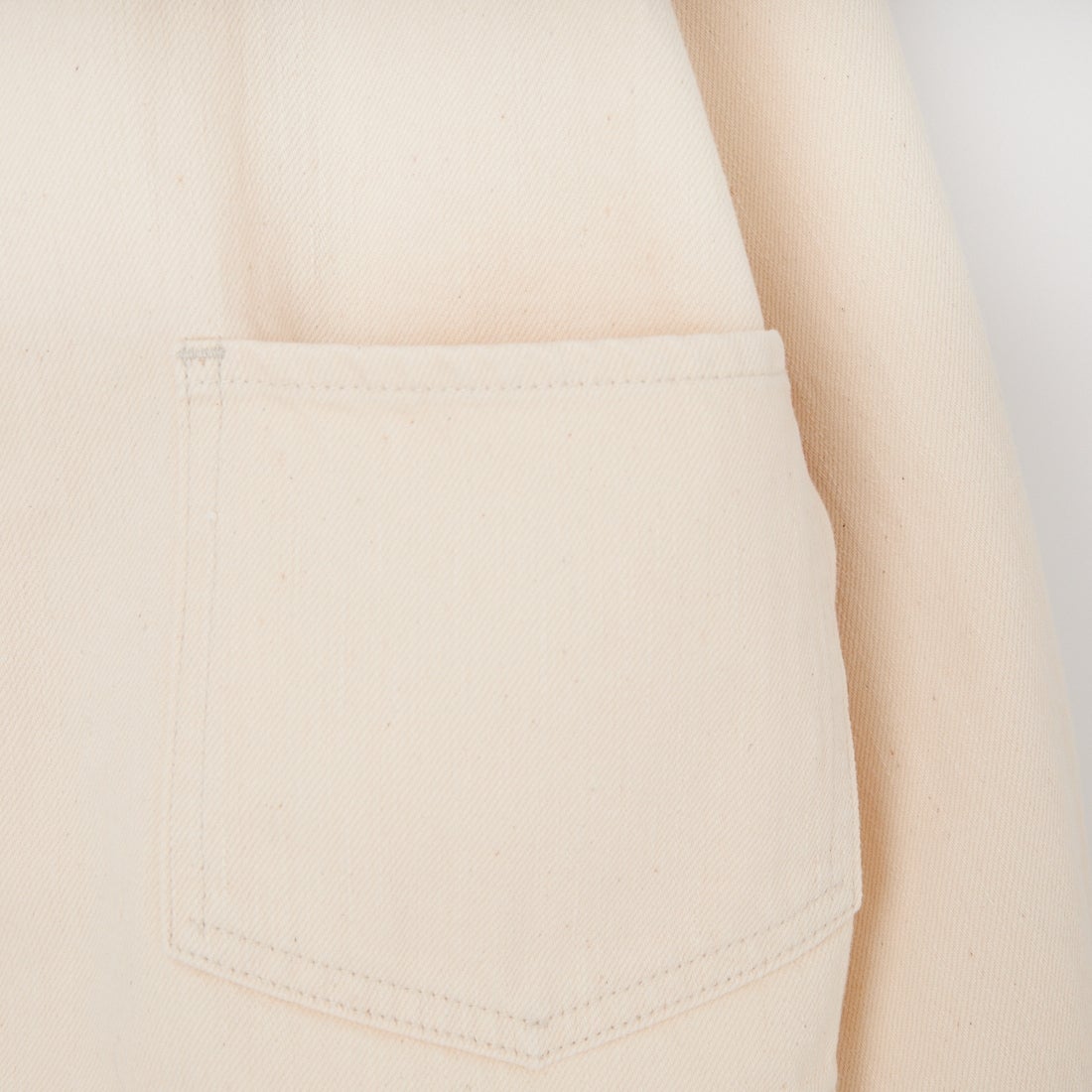 DANTON [ダントン] KATSURAGI ショート丈ノーカラーワークジャケット [DT-A0670MHT] ECRU