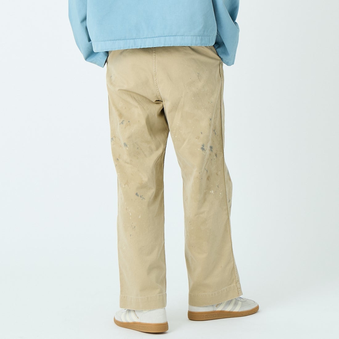 BOW WOW [バウワウ] 41 エイジドカーキトラウザーズ [BW261-4KT] KHAKI &&モデル身長：179cm 着用サイズ：L&&