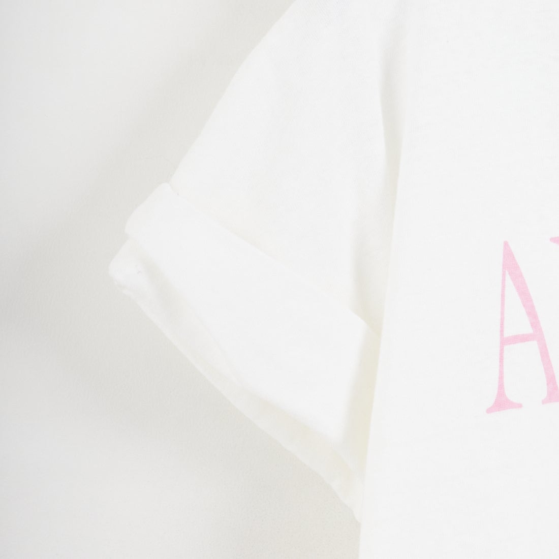 Americana × JEANS FACTORY [アメリカーナ × ジーンズファクトリー] 別注 AMRCNA ラウンドヘム ロゴプリントTシャツ [ASO-M-852-2-JF] ﾎﾜｲﾄ