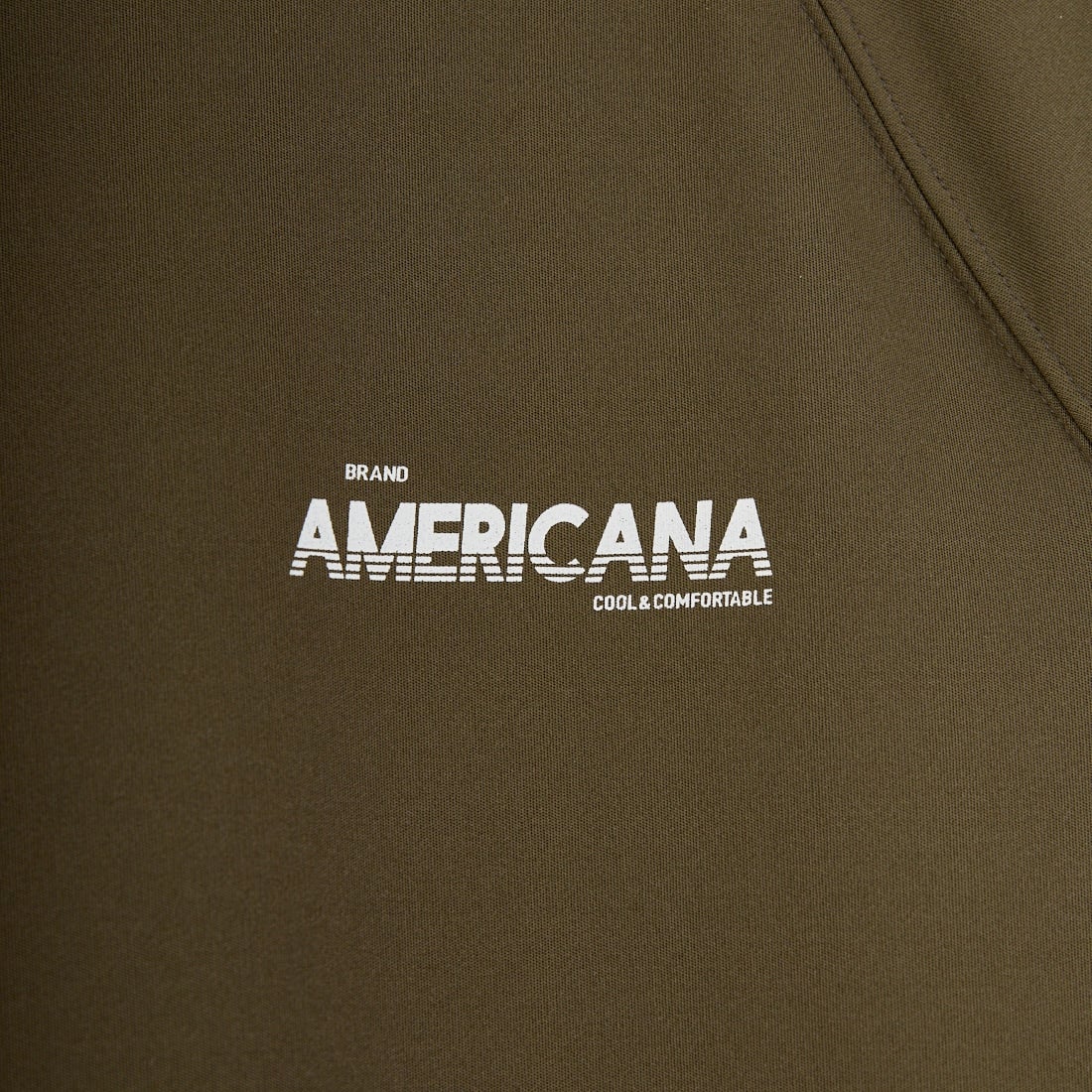 Americana × JEANS FACTORY [アメリカーナ × ジーンズファクトリー] 別注 AMERICANA バックロゴプリント マキシ丈ワンピース [ASO-M-853-JF] ｵﾘｰﾌﾞ