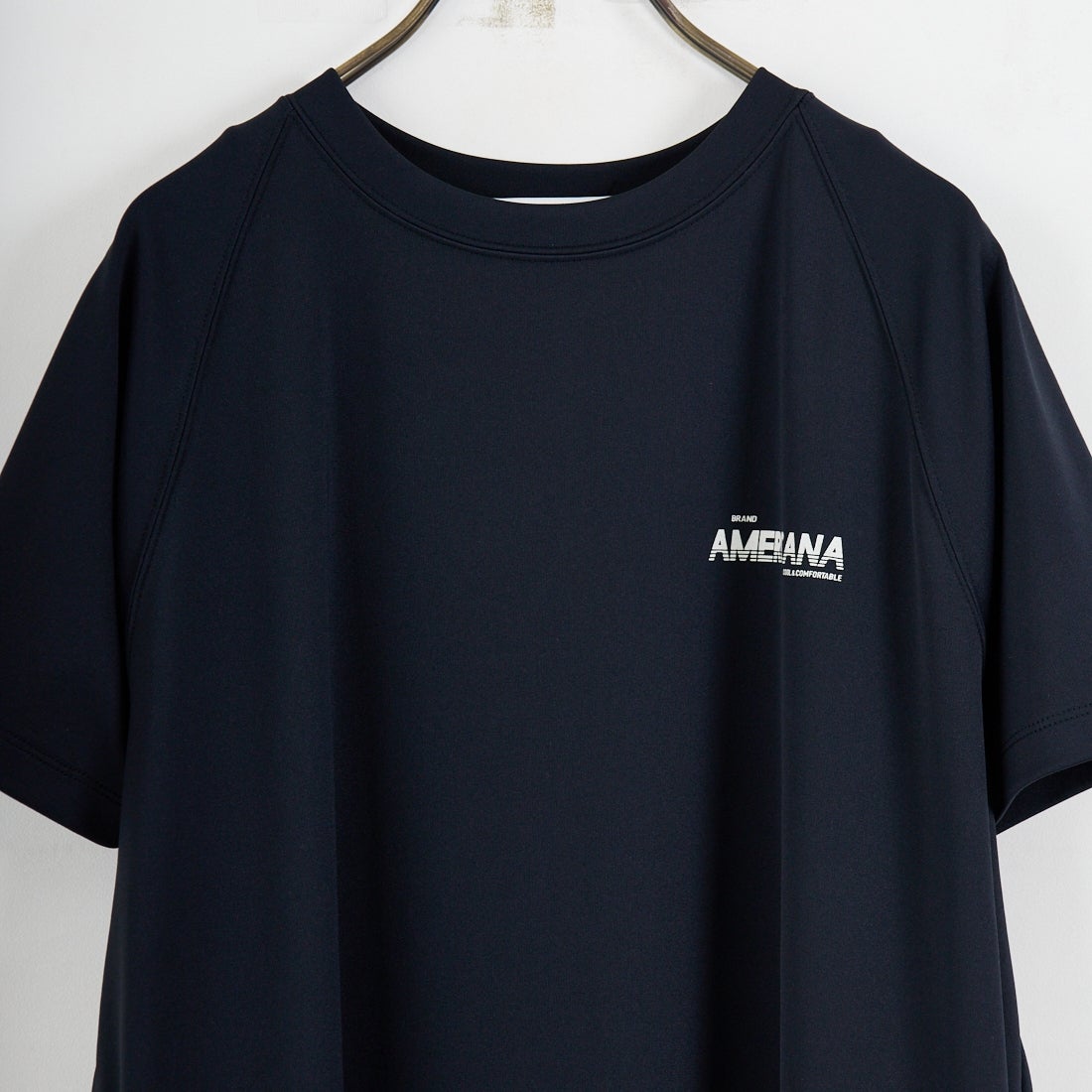 Americana × JEANS FACTORY [アメリカーナ × ジーンズファクトリー] 別注 AMERICANA バックロゴプリント マキシ丈ワンピース [ASO-M-853-JF] ﾌﾞﾗｯｸ