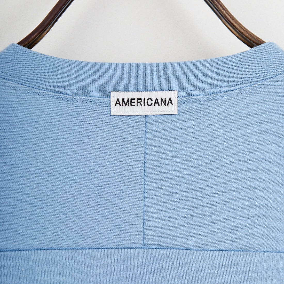 Americana × JEANS FACTORY [アメリカーナ × ジーンズファクトリー] 別注 AMERICANA ショート丈プリントTシャツ [ASO-M-851-2-JF] ﾌﾞﾙｰ
