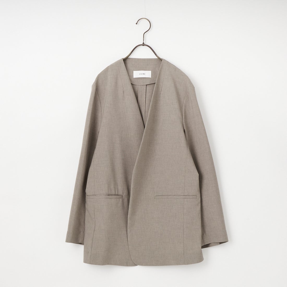 USINE [ユジーヌ] 機能素材ノーカラージャケット [21267055] 035 ﾓｶ