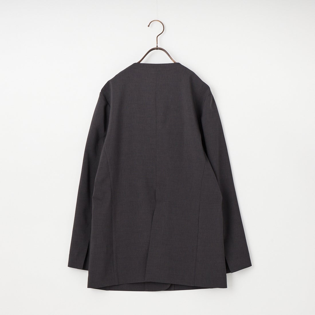 USINE [ユジーヌ] 機能素材ノーカラージャケット [21267055] 003 ﾁｬｺｰﾙS