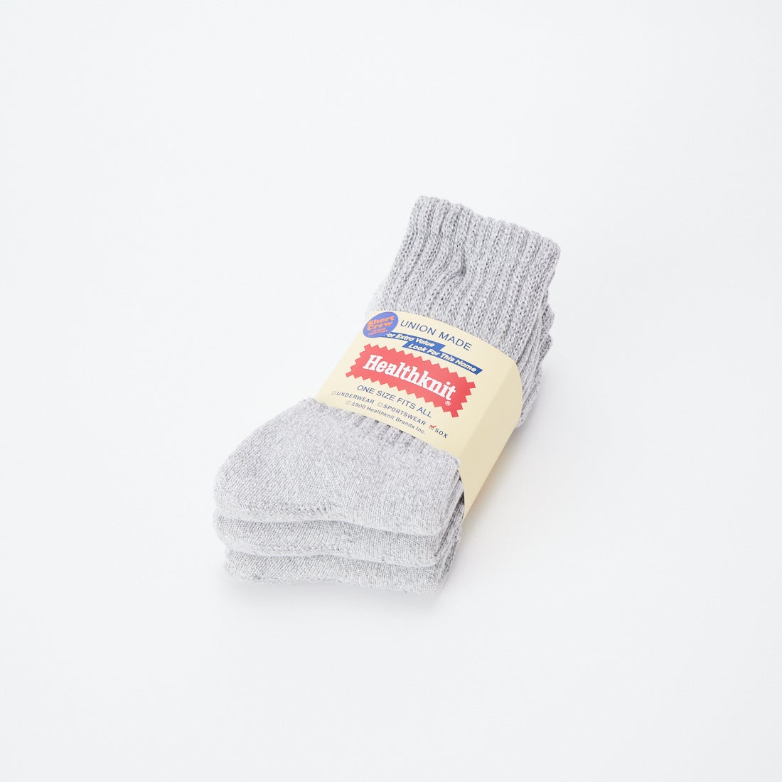Health knit [ヘルスニット] 別注 ショートクルー3Pソックス [191-3746JF] GRAY