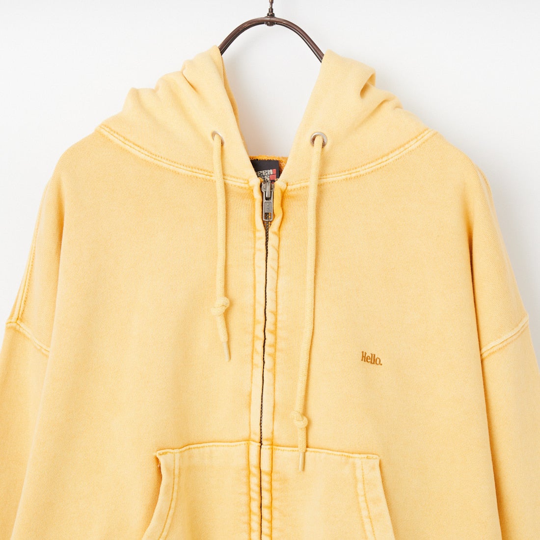 SCREEN STARS [スクリーンスターズ] 別注 HELLO ジップスウェットパーカー [2621-416IN-JF] YELLOW