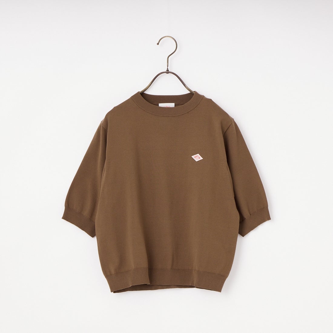 DANTON [ダントン] ハーフスリーブクルーネックニット [DT-D0135YSD]DANTON [ダントン] ハーフスリーブクルーネックニット [DT-D0135YSD] TAUPE