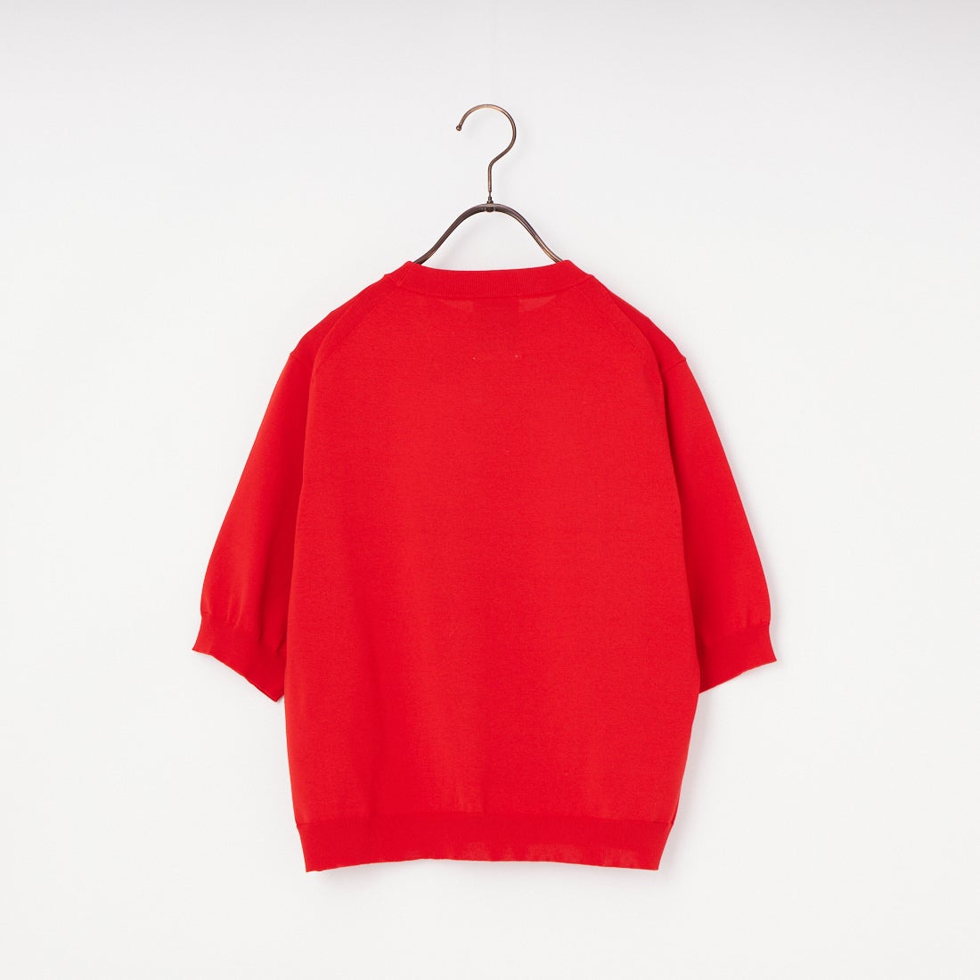 DANTON [ダントン] ハーフスリーブクルーネックニット [DT-D0135YSD]DANTON [ダントン] ハーフスリーブクルーネックニット [DT-D0135YSD] RED