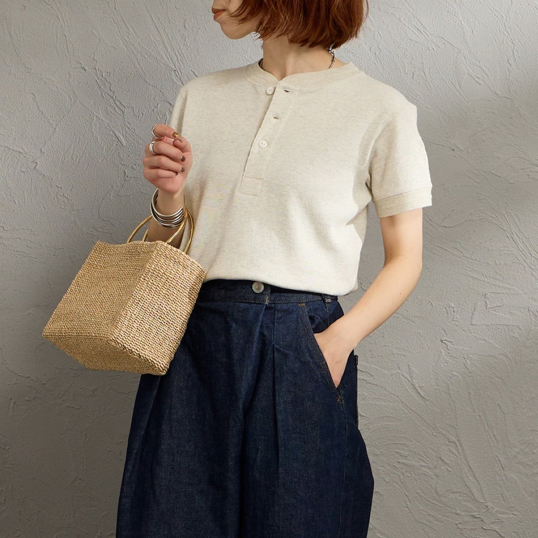 OATMEAL&&モデル身長：158cm 着用サイズ：M&&