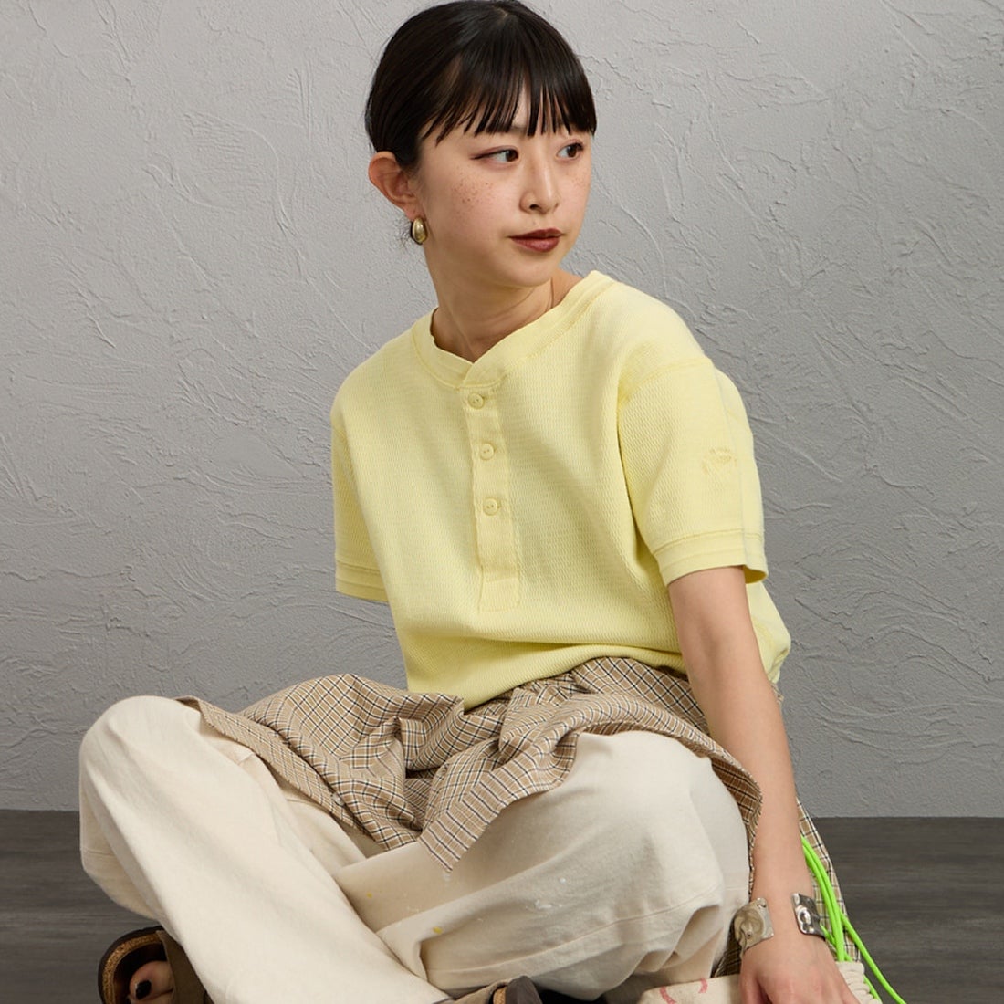 FAITH MILLS [フェイスミルズ] サーマルヘンリーネックTシャツ [FAITH