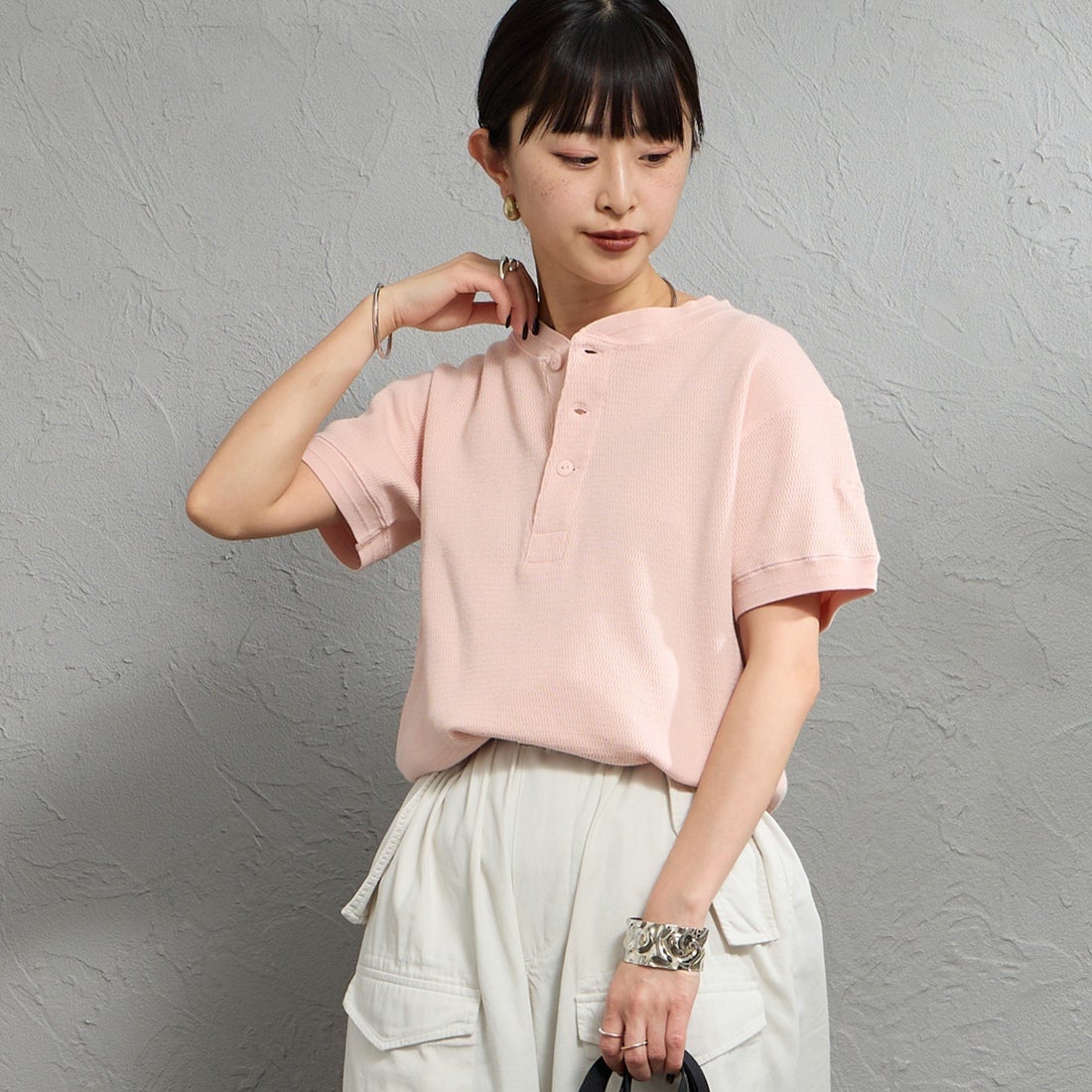 B.PINK&&モデル身長：150cm 着用サイズ：M&&