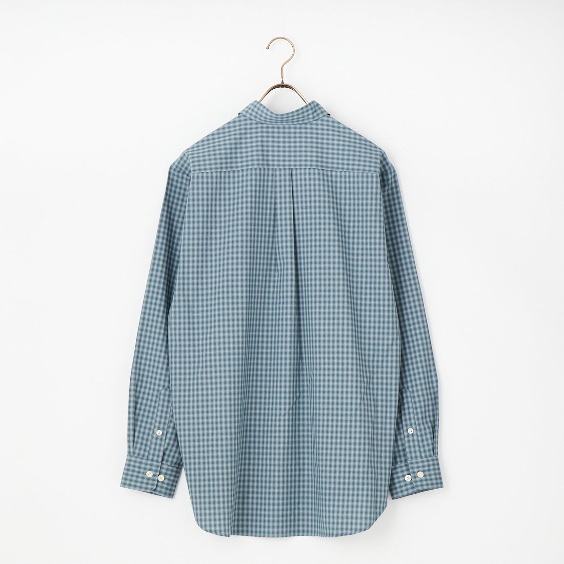 MANUAL ALPHABET [マニュアルアルファベット] ブラーチェック ルーズフィット レギュラーカラーシャツ [MA-S-818] NVY/GRY