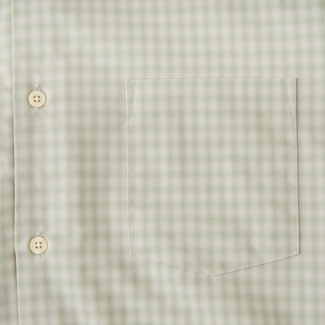 MANUAL ALPHABET [マニュアルアルファベット] ブラーチェック ルーズフィット レギュラーカラーシャツ [MA-S-818] BEI/GRN