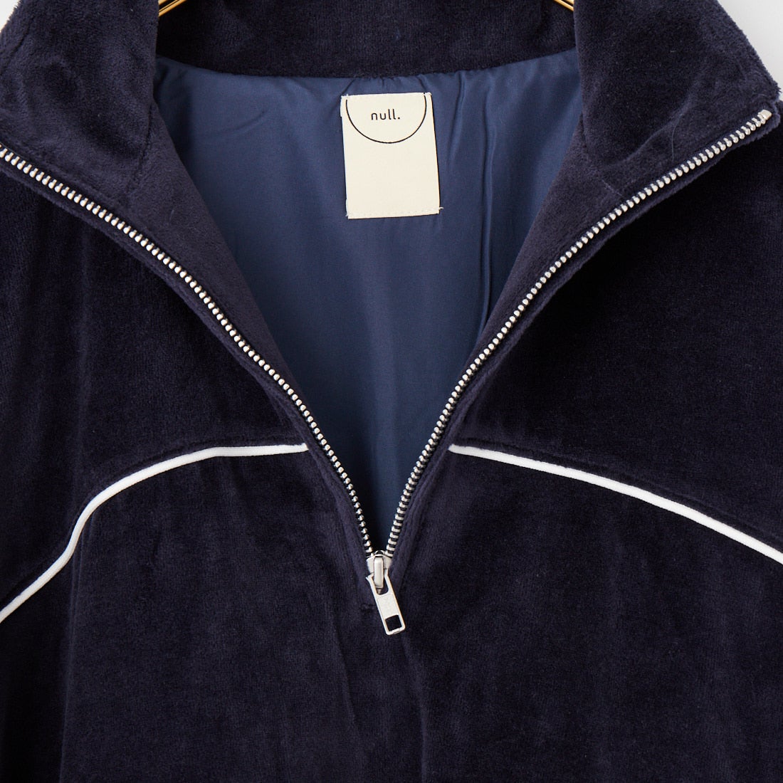 null. [ヌル] ベロアジッププルオーバー [153WCT261105]｜ジーンズ