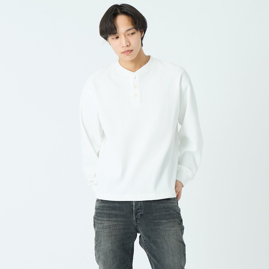 SLICK [スリック] テックサーマル ドローストリングヘンリーネックT