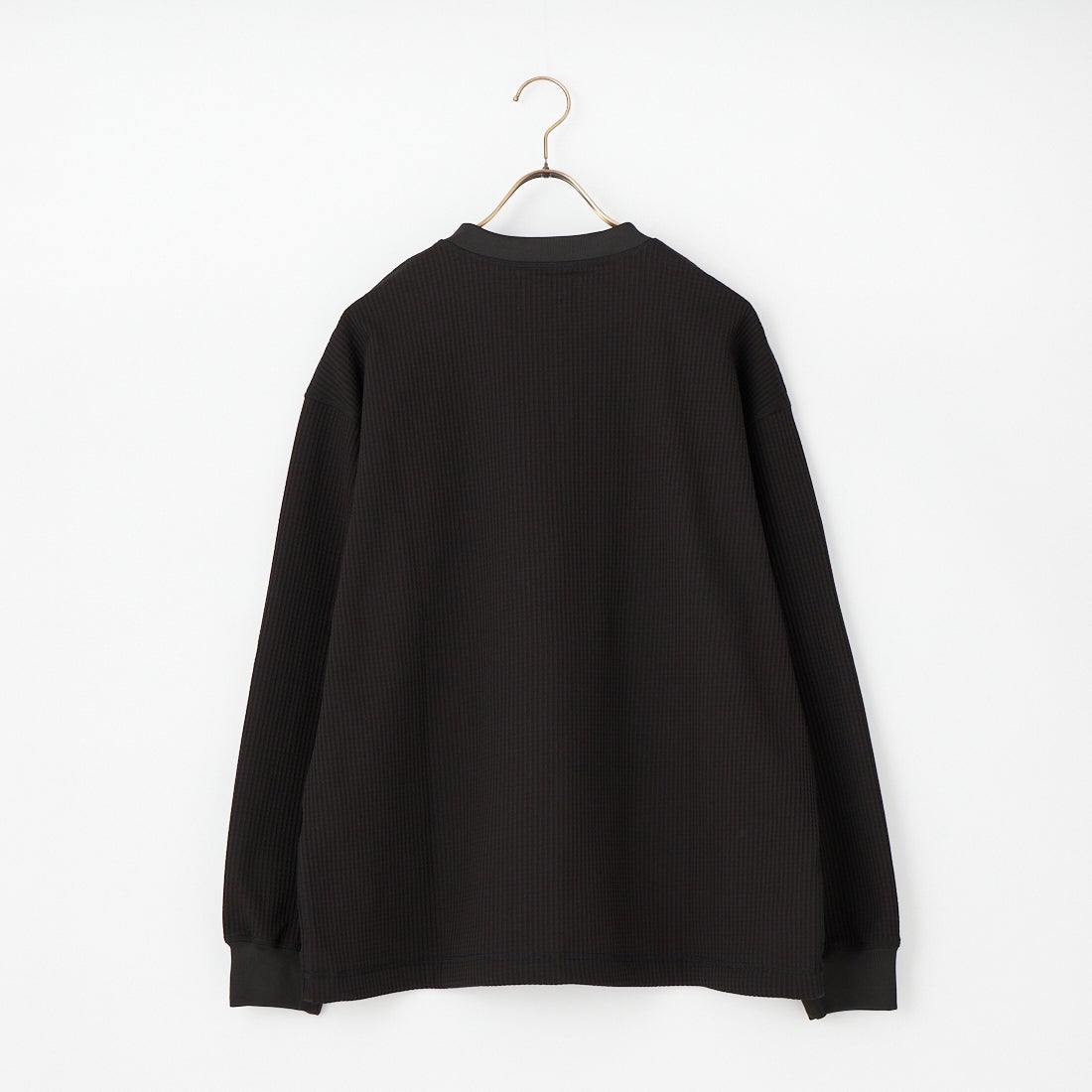 SLICK [スリック] テックサーマル ドローストリングヘンリーネックTシャツ [5130211] 700 BLACK