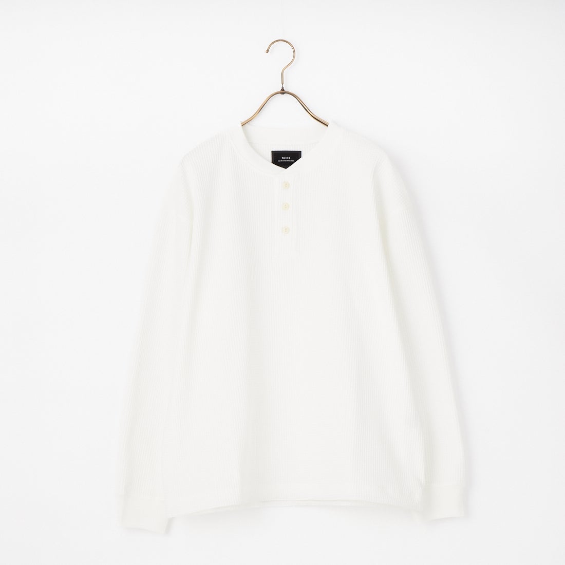 SLICK [スリック] テックサーマル ドローストリングヘンリーネックTシャツ [5130211] 900 WHITE