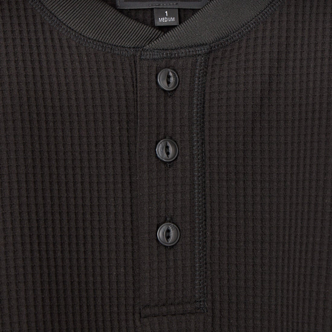 SLICK [スリック] テックサーマル ドローストリングヘンリーネックTシャツ [5130211] 700 BLACK