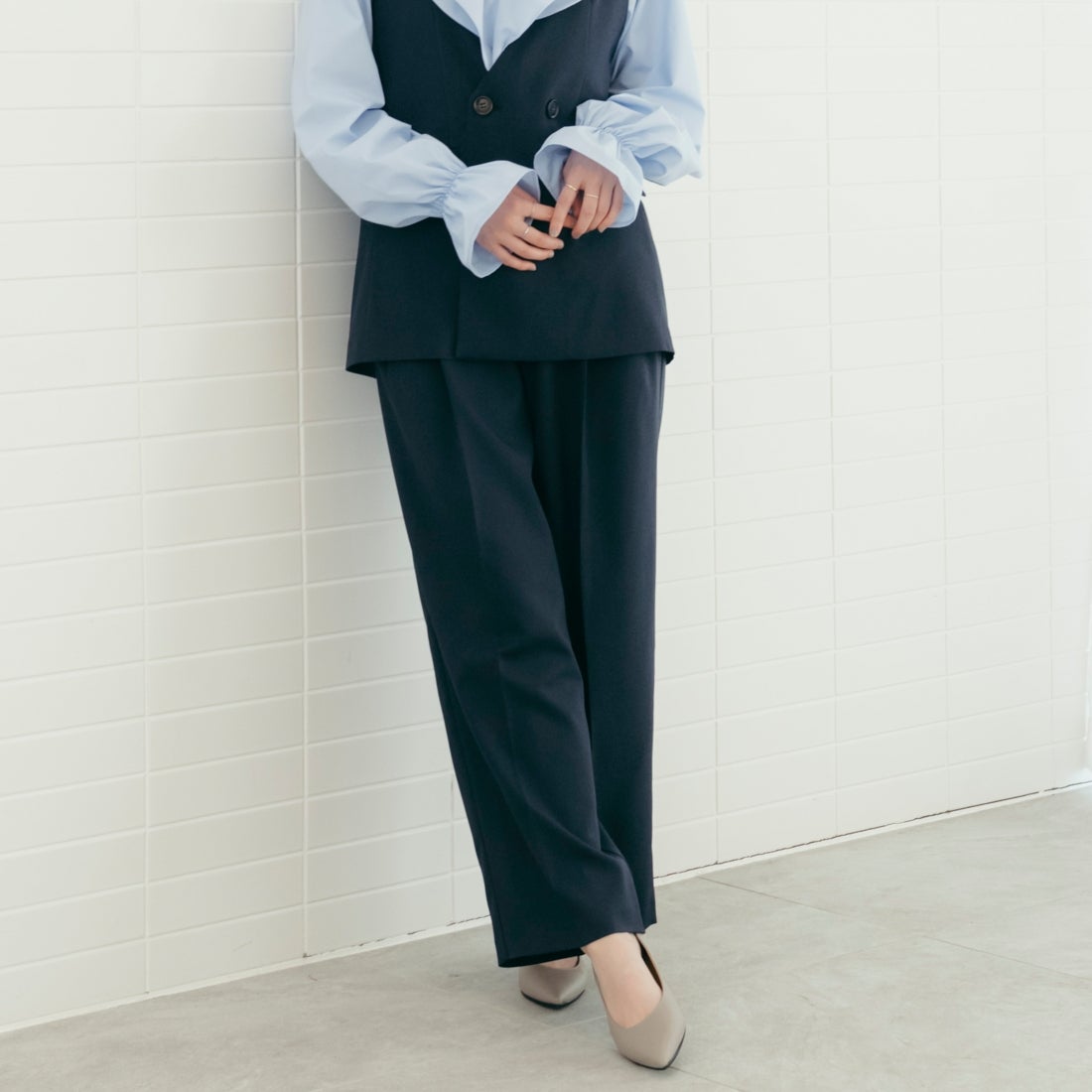 076 ﾈｲﾋﾞｰ&&モデル身長：165cm 着用サイズ：36&&