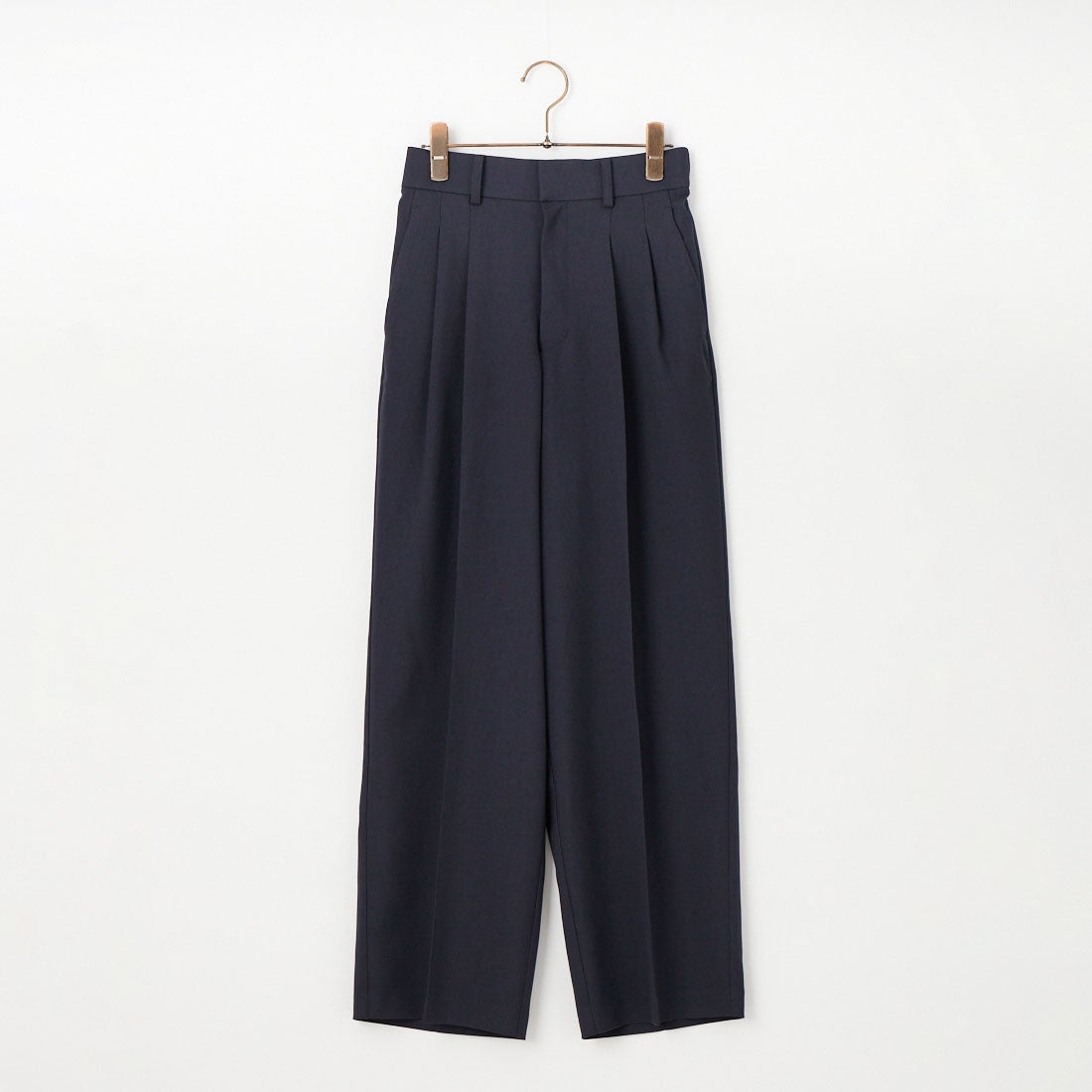 USINE [ユジーヌ] イージーケアツイル 2タックワイドパンツ [21267053] 076 ﾈｲﾋﾞｰ