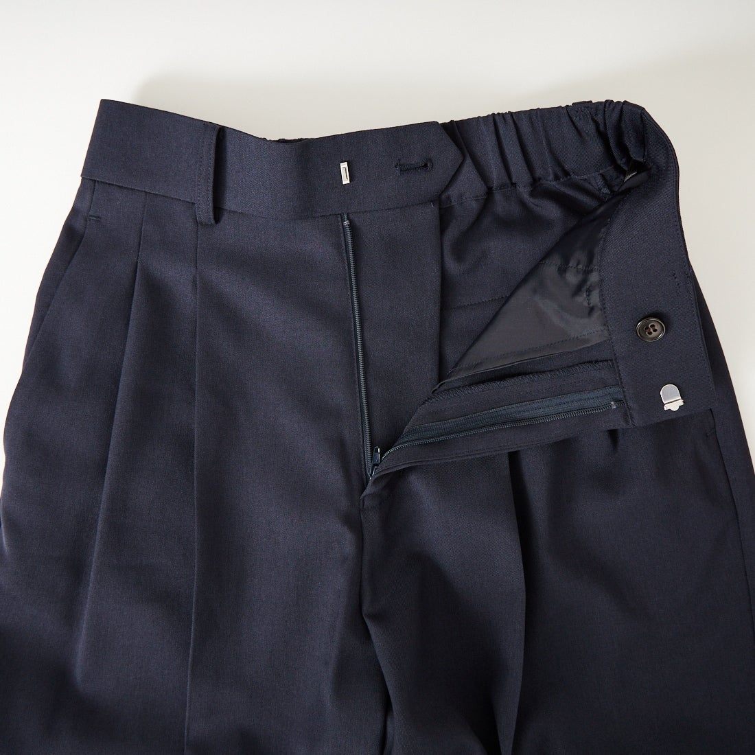 USINE [ユジーヌ] イージーケアツイル 2タックワイドパンツ [21267053] 076 ﾈｲﾋﾞｰ