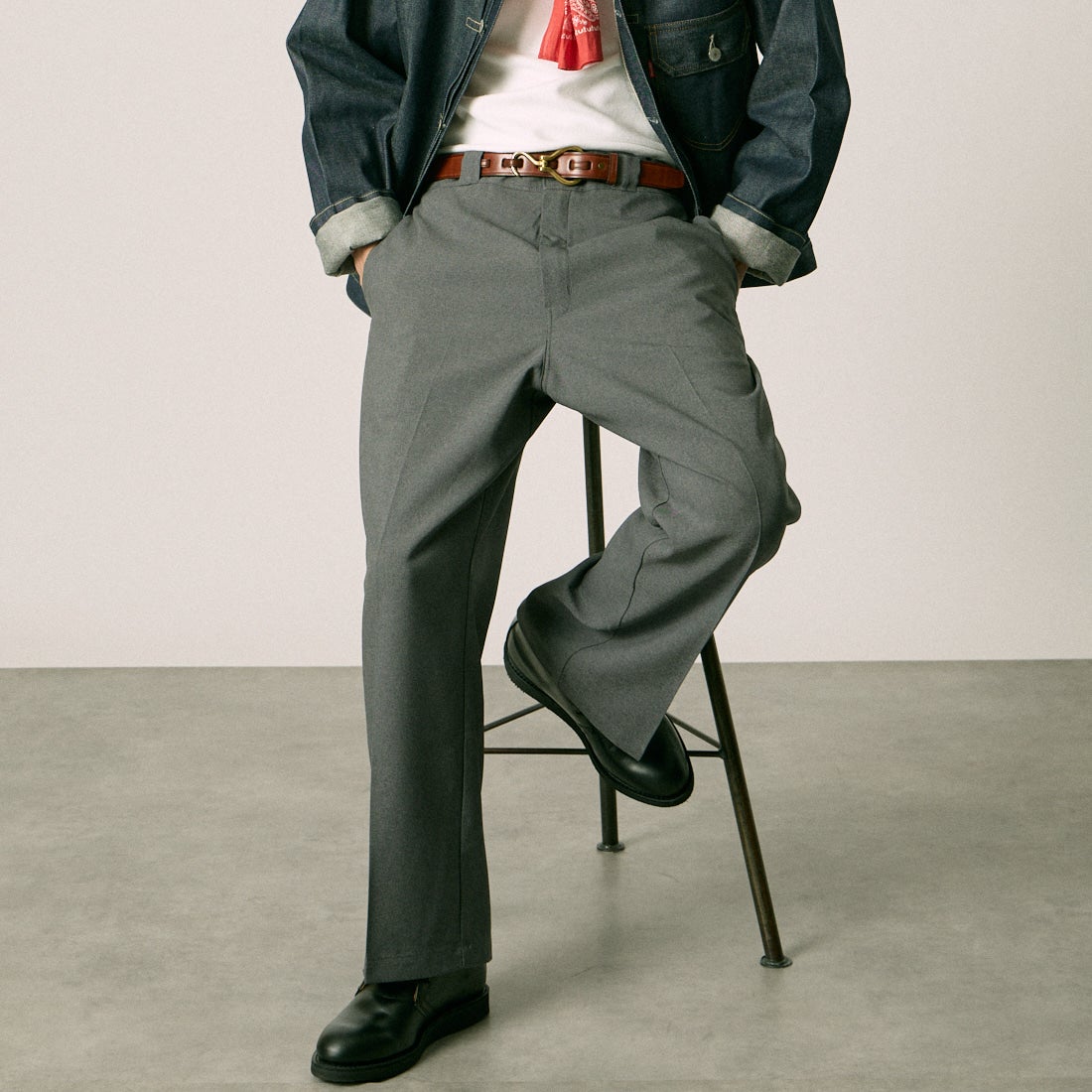 GRAY&&モデル身長：177cm 着用サイズ：L&&