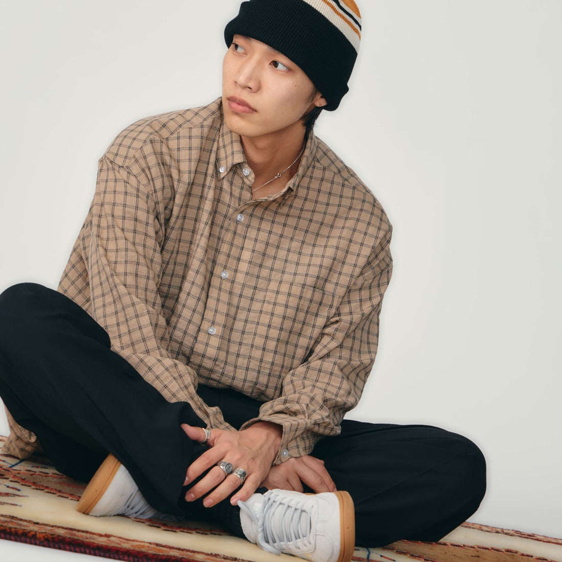 Dickies [ディッキーズ] 別注 グランパパンツ [261M40IN01-JF] BLACK &&モデル身長：179cm 着用サイズ：L&&