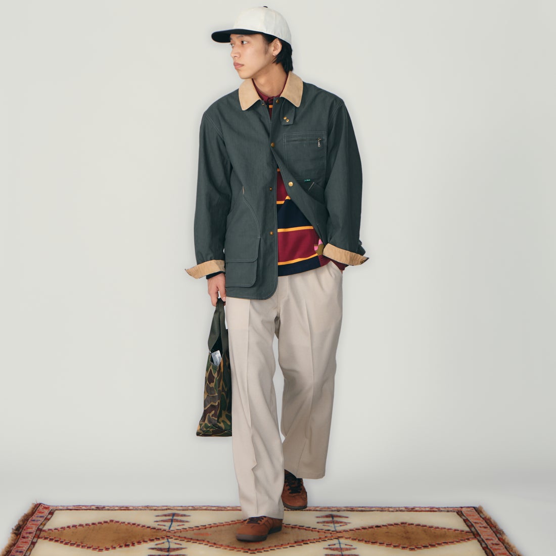 Dickies [ディッキーズ] 別注 グランパパンツ [261M40IN01-JF] BEIGE &&モデル身長：179cm 着用サイズ：L&&