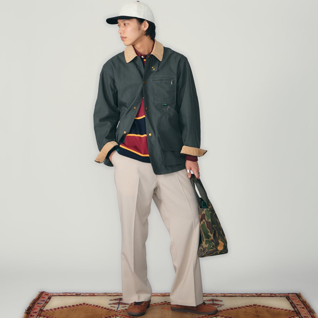 Dickies [ディッキーズ] 別注 グランパパンツ [261M40IN01-JF] BEIGE &&モデル身長：179cm 着用サイズ：L&&