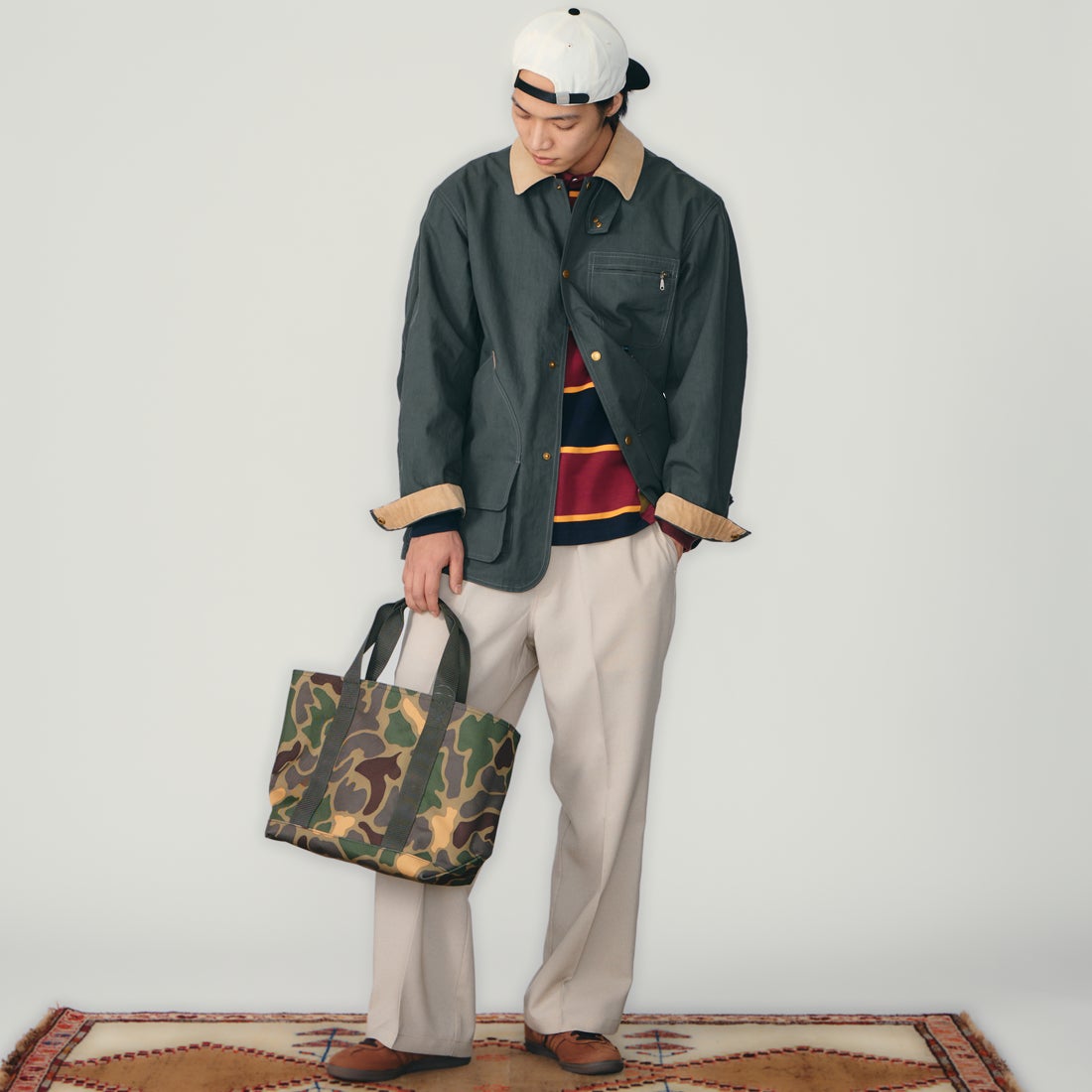 Dickies [ディッキーズ] 別注 グランパパンツ [261M40IN01-JF] BEIGE &&モデル身長：179cm 着用サイズ：L&&