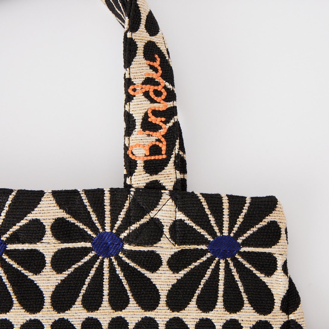 Bindu [ビンドゥー] カップフラワ－ジャガード リバーストートバッグ [BBB-2171] BLACK NATU