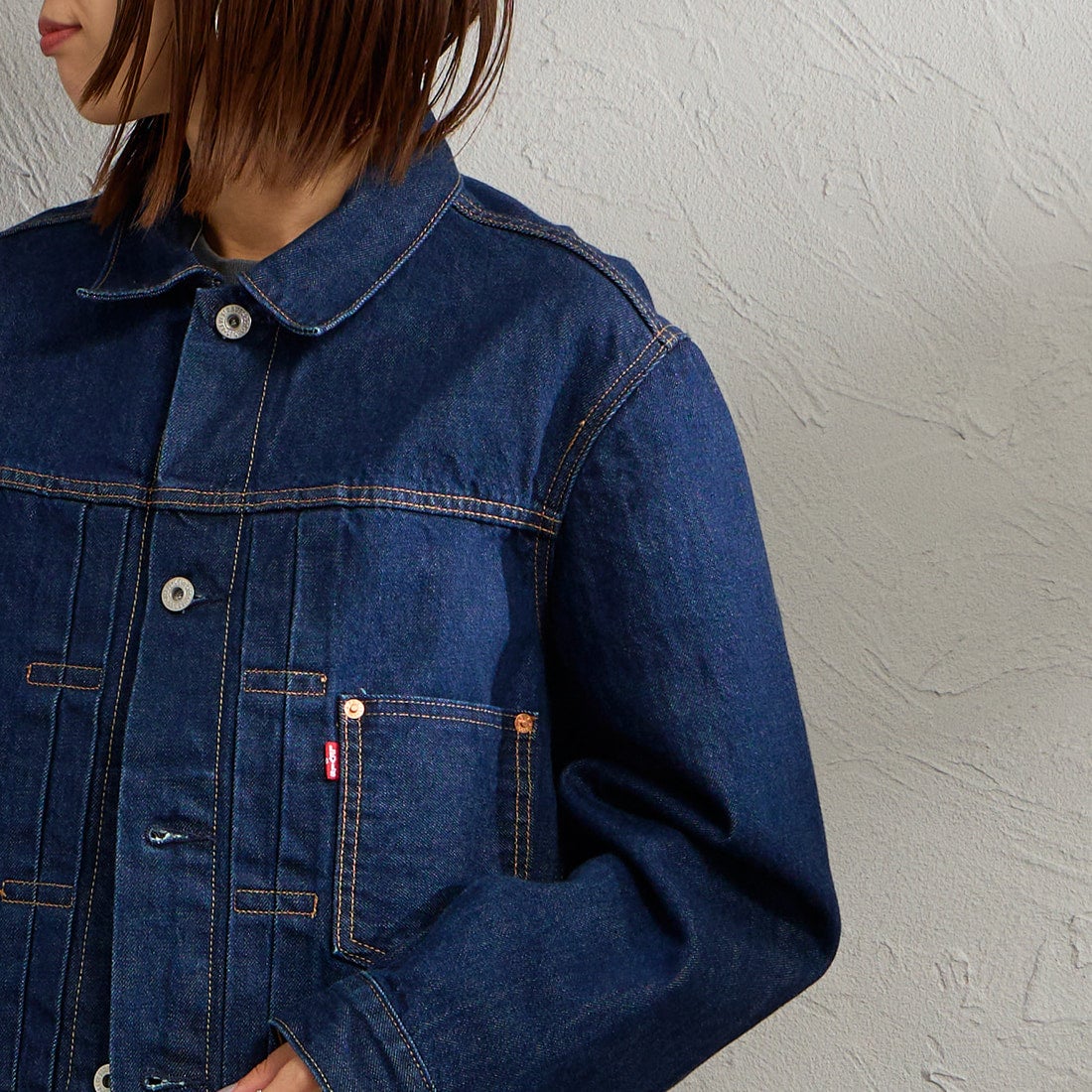 LEVI'S [リーバイス] TYPE1 トラッカージャケット [A3174-00] 30 NEW SEL &&モデル身長：159cm 着用サイズ：S&&