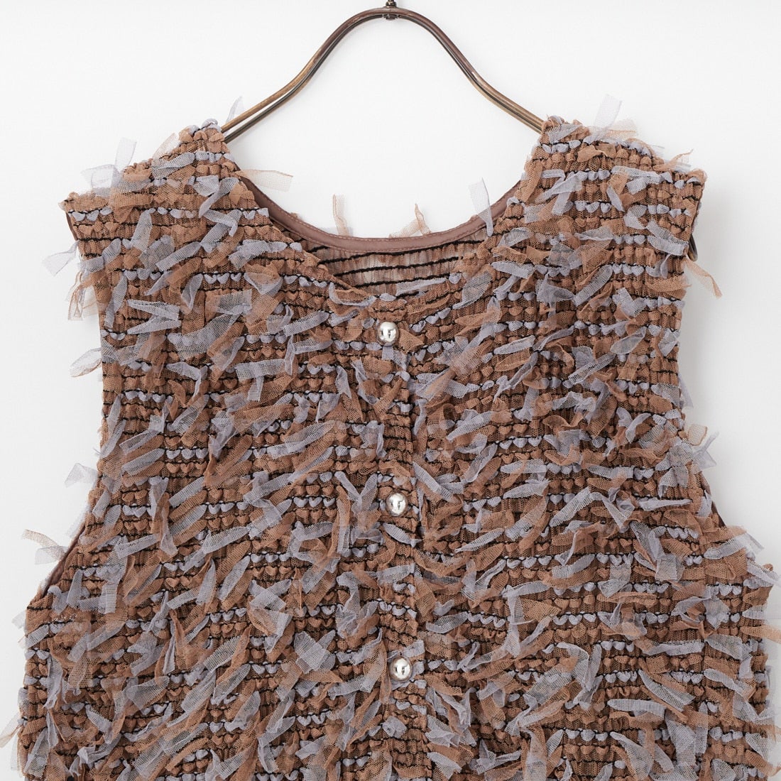 Maison de L'allure [メゾン ドゥ ラリュール] マルチWAYリボンチュールベスト [M26312012] 28 BROWN