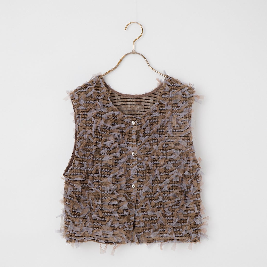 Maison de L'allure [メゾン ドゥ ラリュール] マルチWAYリボンチュールベスト [M26312012] 28 BROWN