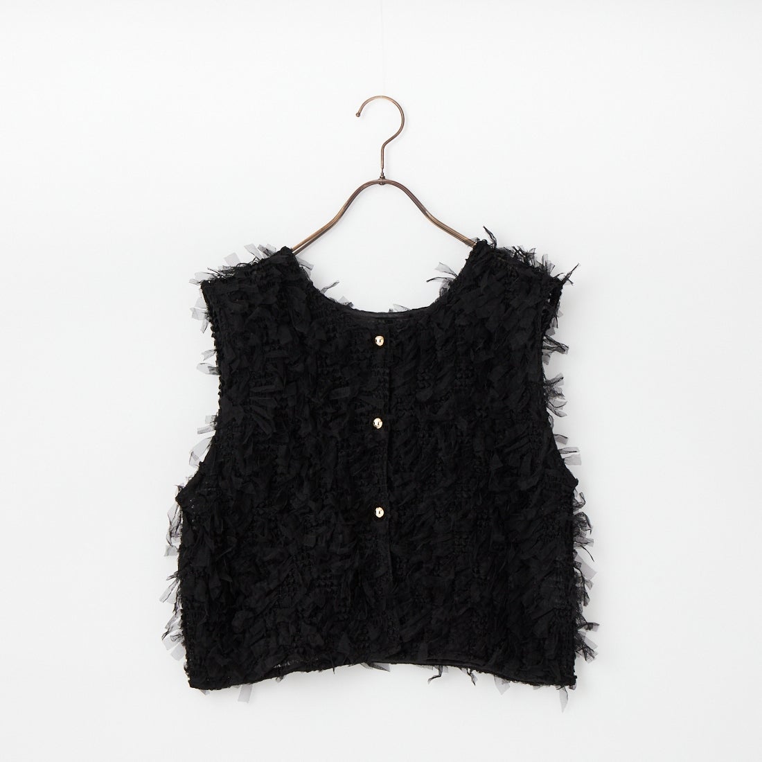 Maison de L'allure [メゾン ドゥ ラリュール] マルチWAYリボンチュールベスト [M26312012] 09 BLACK