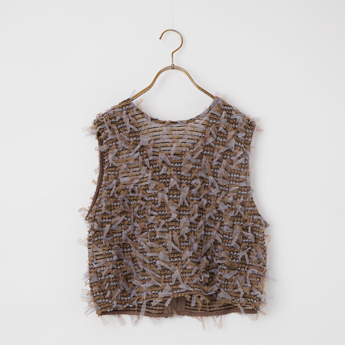 Maison de L'allure [メゾン ドゥ ラリュール] マルチWAYリボンチュールベスト [M26312012] 28 BROWN