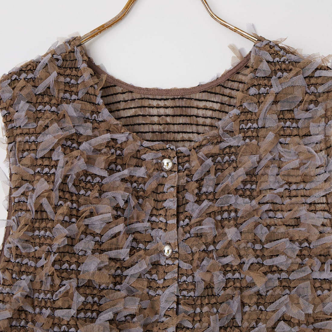 Maison de L'allure [メゾン ドゥ ラリュール] マルチWAYリボンチュールベスト [M26312012] 28 BROWN