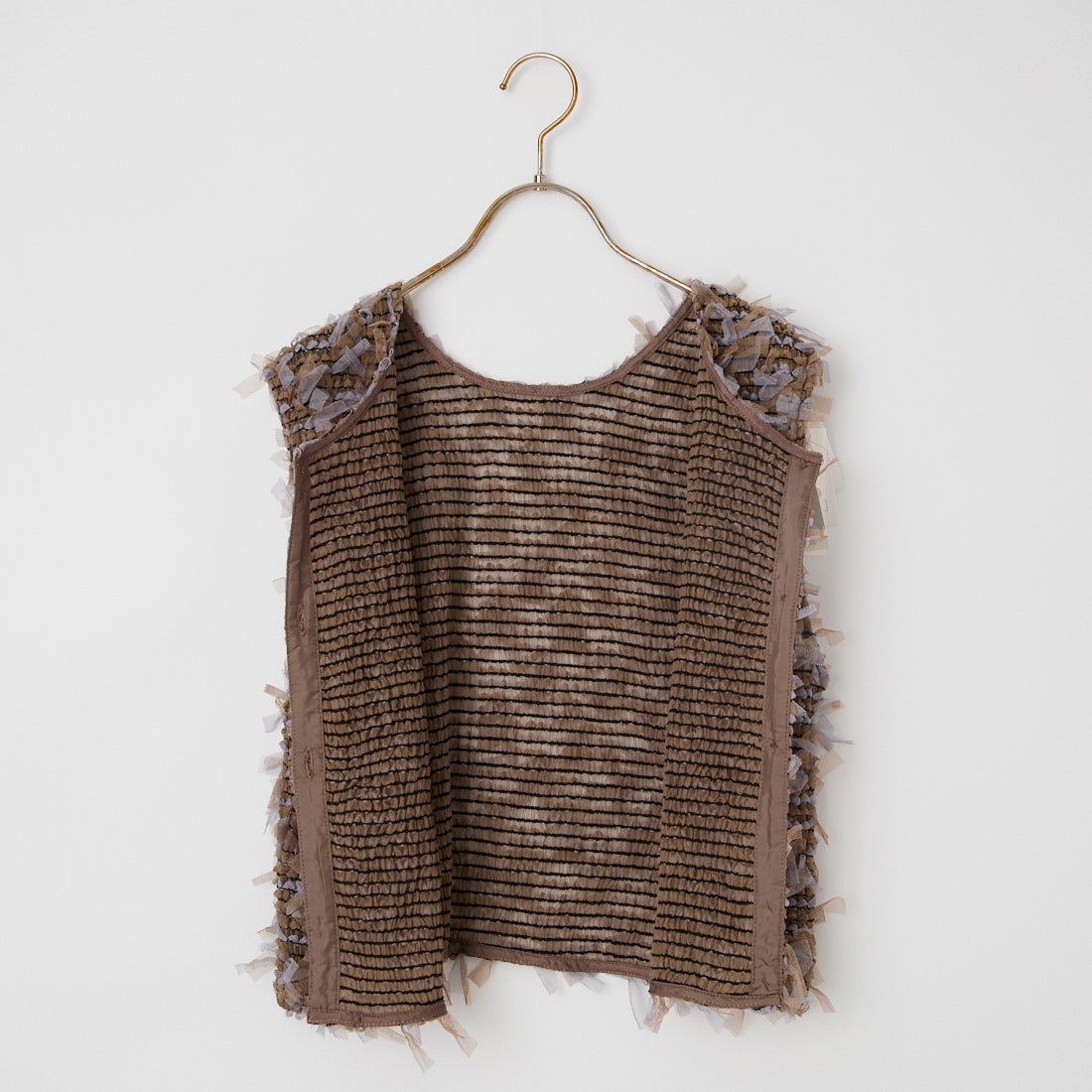 Maison de L'allure [メゾン ドゥ ラリュール] マルチWAYリボンチュールベスト [M26312012] 28 BROWN