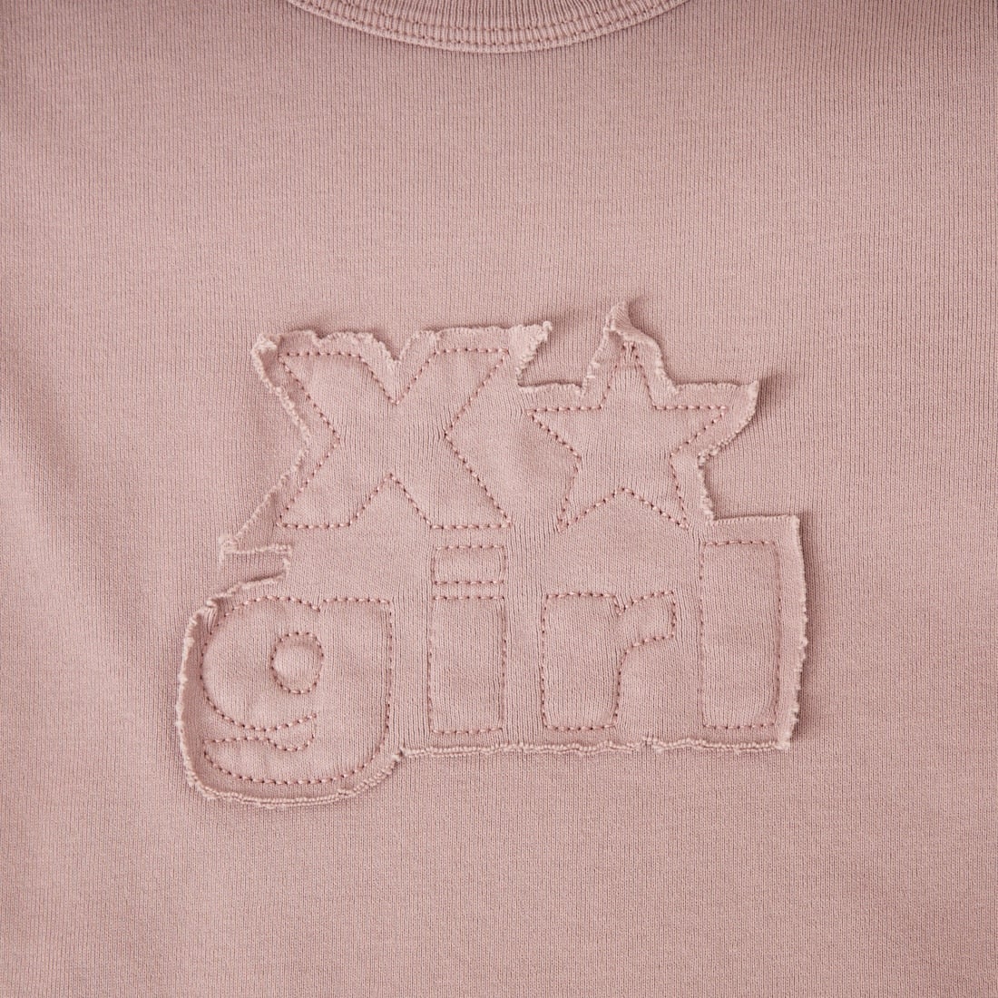X-girl [エックスガール] ディストレスドロゴパッチ コンパクトトップス [105261013001] BROWN
