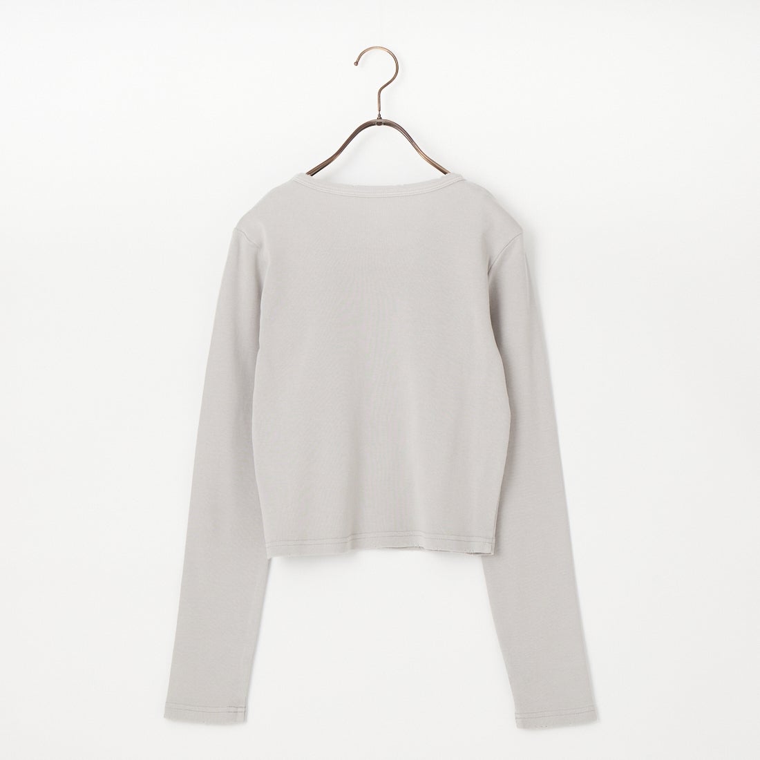 X-girl [エックスガール] ディストレスドロゴパッチ コンパクトトップス [105261013001] GREY