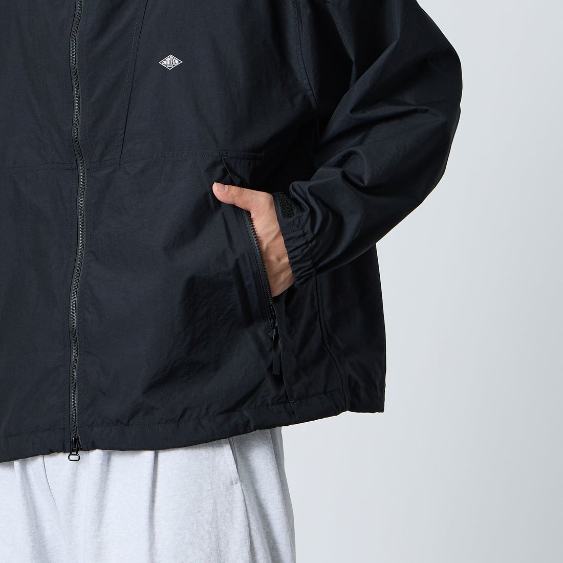 DANTON [ダントン] フーデッドショートジャケット [DT-A0675SNY] BLACK