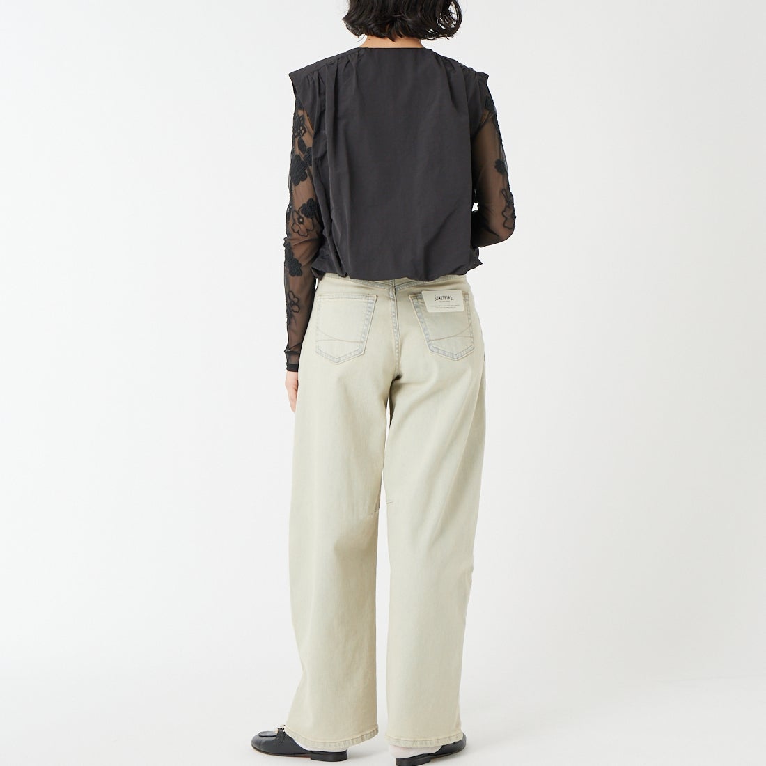 Jf Ready Made [ジェイエフレディメイド] バルーンジップベスト [293-33208] ﾌﾞﾗｯｸ &&モデル身長：162cm 着用サイズ：F&&