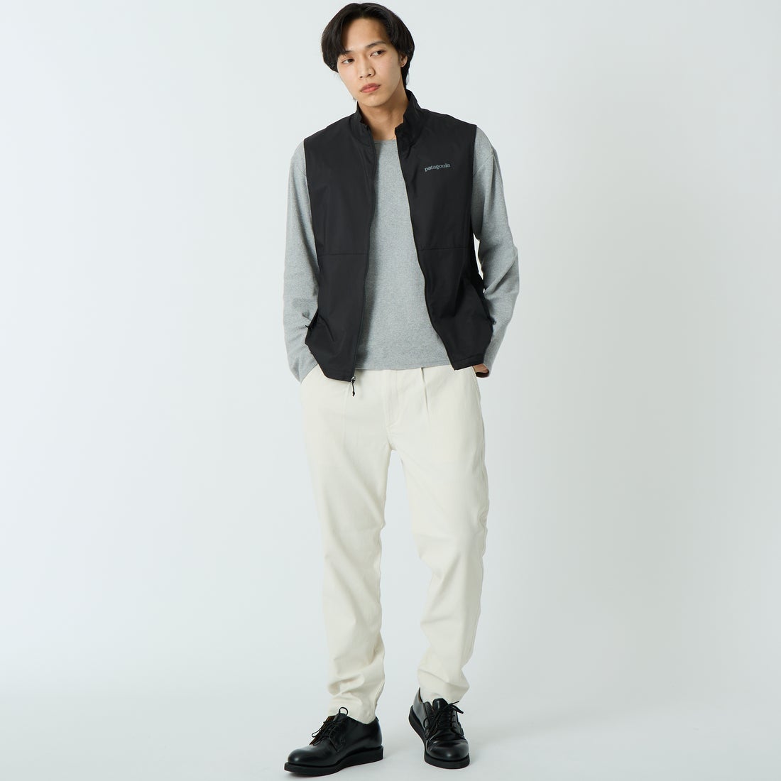 Jeans Factory Clothes [ジーンズファクトリークローズ] シェリタリングドライオックス1Pイージートラウザー [JFC-262-010] 68 OFF &&モデル身長：179cm 着用サイズ：XL&&