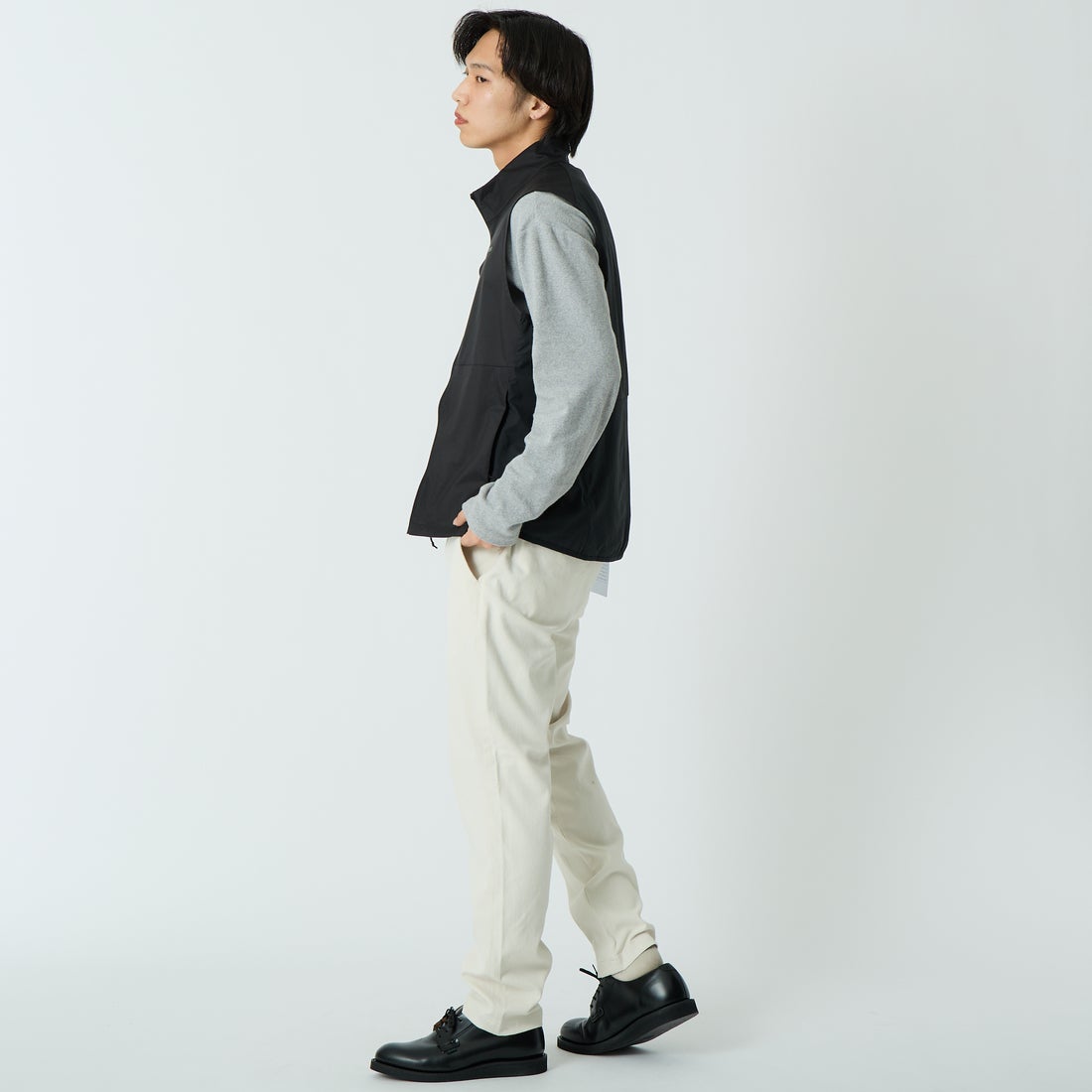 Jeans Factory Clothes [ジーンズファクトリークローズ] シェルタリングドライオックス1Pイージートラウザー [JFC-262-010] 68 OFF &&モデル身長：179cm 着用サイズ：XL&&