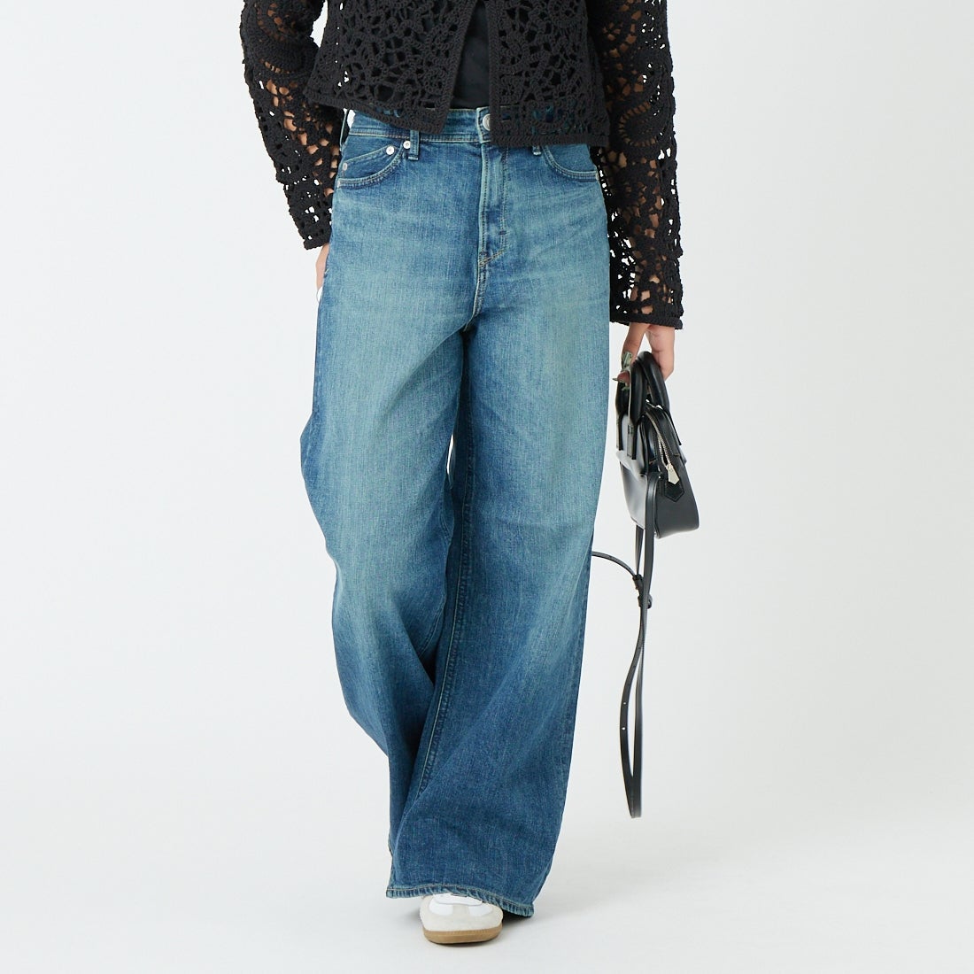 YANUK [ヤヌーク] MARY バギーストレートデニム [57161021] OTB &&モデル身長：162cm 着用サイズ：24&&