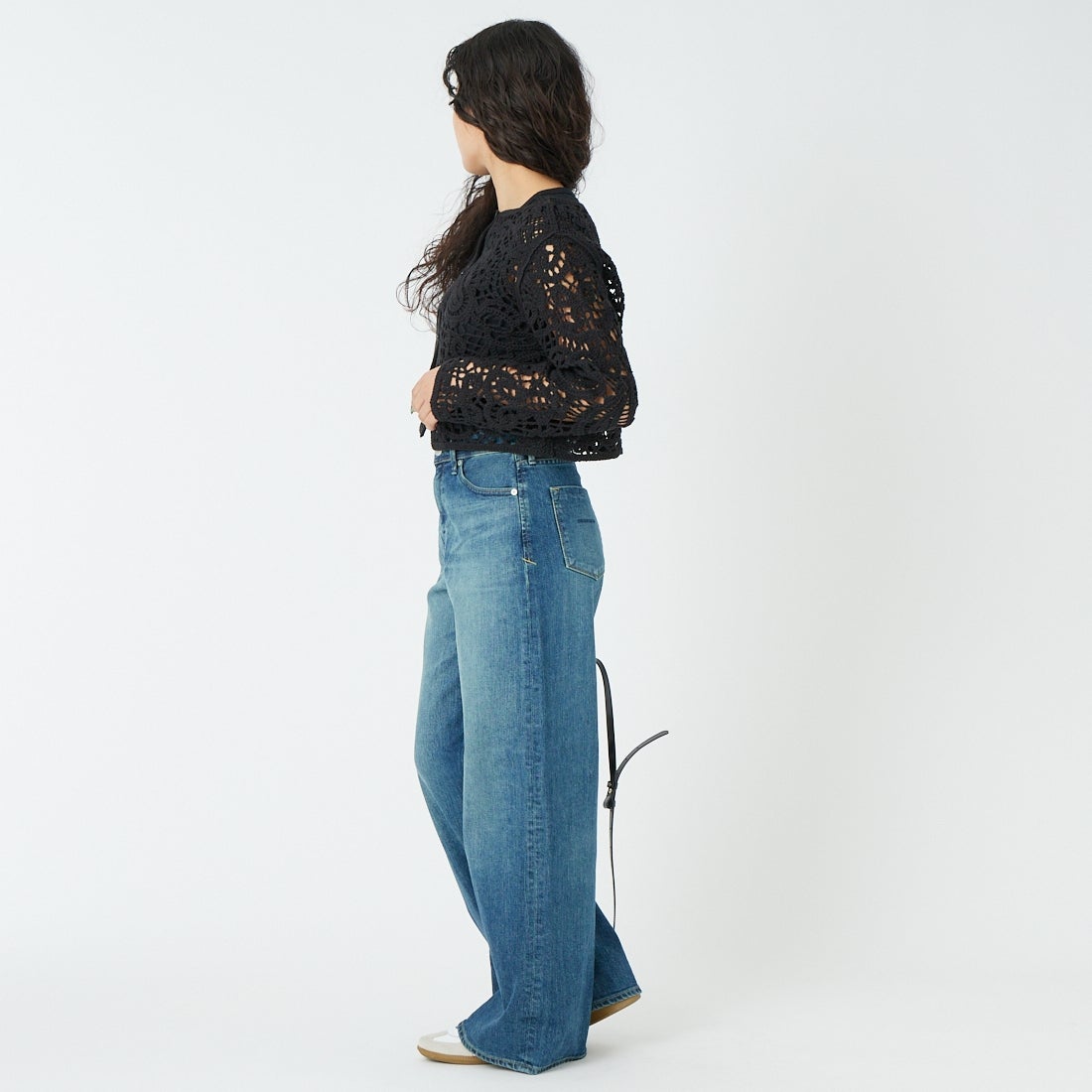 YANUK [ヤヌーク] MARY バギーストレートデニム [57161021] OTB &&モデル身長：162cm 着用サイズ：24&&